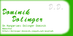 dominik dolinger business card